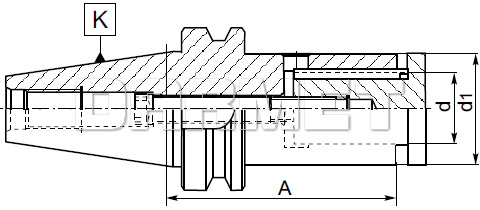 Trzpień frezarski do frezów tarczowych BT40 - 22MM - 125MM - ZM KOLNO (Typ 7372)