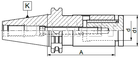 Trzpień frezarski do frezów tarczowych DIN40 - 22MM - 95MM - ZM KOLNO (Typ 7373)