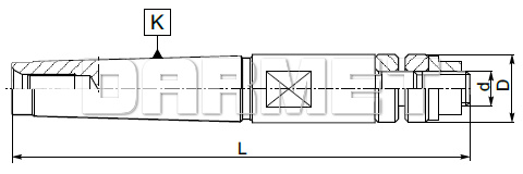 Trzpień frezarski do frezów piłkowych MS2 - 5MM - ZM KOLNO (Typ 7450)