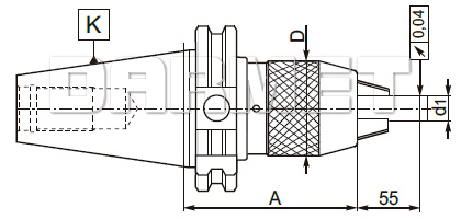 Trzpień z uchwytem wiertarskim bezkluczykowym DIN40; 3-16MM - ZM KOLNO (Typ 7655)