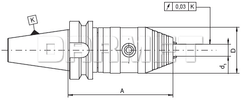 Trzpień z uchwytem wiertarskim kluczykowym - ZM KOLNO (Typ 7661)