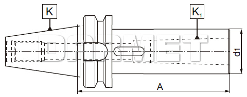 Tuleja redukcyjna BT40 - MS1 - 120MM z płetwą - ZM KOLNO (Typ 1661)