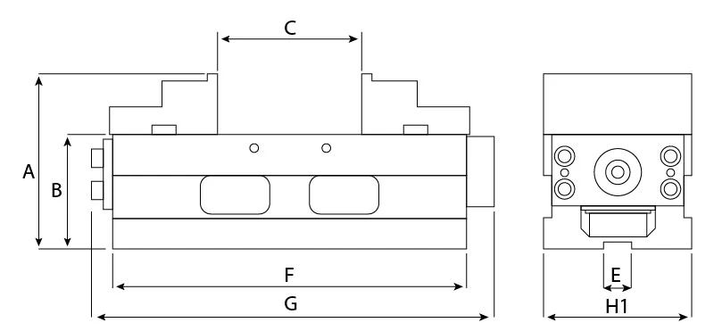 imadło 5th axis - wymiary
